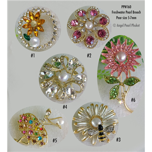 [PPW160] Genuine Freshwater Pearl Brooch