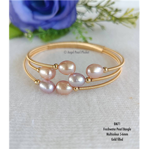 [BM71] Genuine Freshwater Pearl Bangle