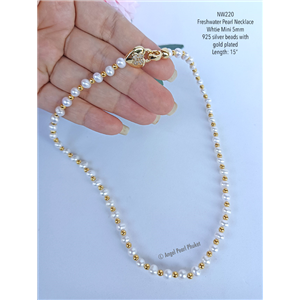 [NW220] Genuine White Freshwater Pearl Necklace