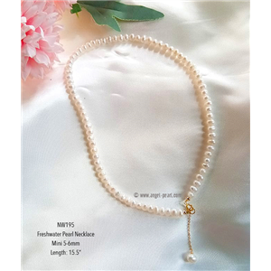 [NW195] Genuine Mini White Freshwater Pearl Necklace