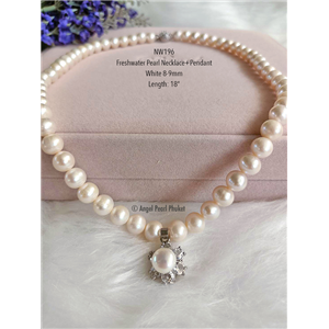 [NW196] Genuine White Freshwater Pearl Necklace