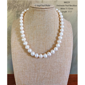 [NW229] Genuine White Freshwater Pearl Necklace