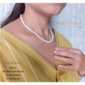 [NW192] Genuine Mini White Freshwater Pearl Necklace
