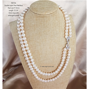 [NW186] Genuine White Freshwater Pearl Necklace