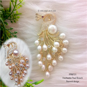 [PPW151] Genuine White Freshwater Pearl Brooch