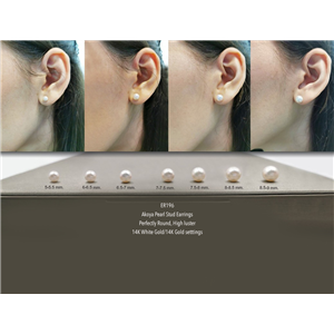 [ER196] Genuine Akoya Pearl Stud Earrings