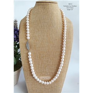 [NW214] Genuine White Freshwater Pearl Necklace