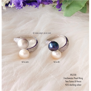 [RS230] Genuine Two Tone Freshwater Pearl Ring