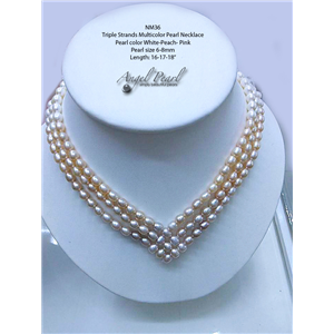 [NM36] Genuine Freshwater Pearl Necklace