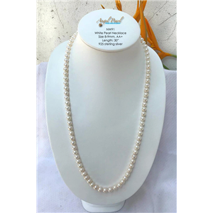 [NW91] White Freshwater Pearl Necklace