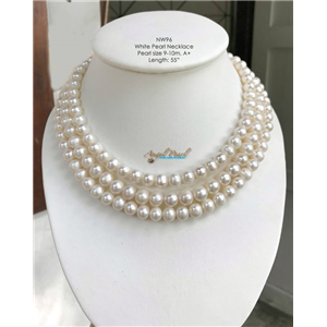 [NW96] White Freshwater Pearl Necklace