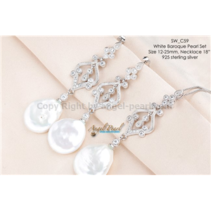 [SW_C59] Baroque Freshwater Pearl Pendant Set