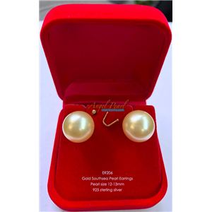 [ER206] Gold South Sea Pearl Earrings