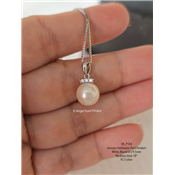 สร้อยคอ พร้อมจี้ไข่มุกแท้ 8.5-9.5mm สวยเรียบหรู