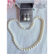 ชุดไข่มุกแท้ภูเก็ตสีขาว 9mm คลาสสิคคัดท้อป AAA